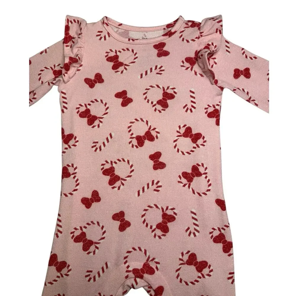 Disney Sleeper Pajamas Girls Minnie Mouse Christmas 12 Months